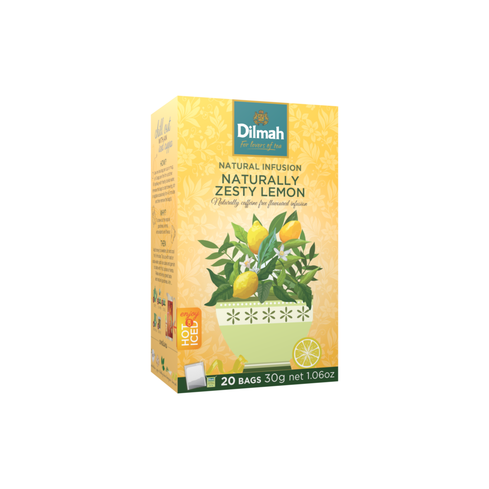 Naturally Zesty Lemon- 20 Tea Bags – Dilmah-Singapore