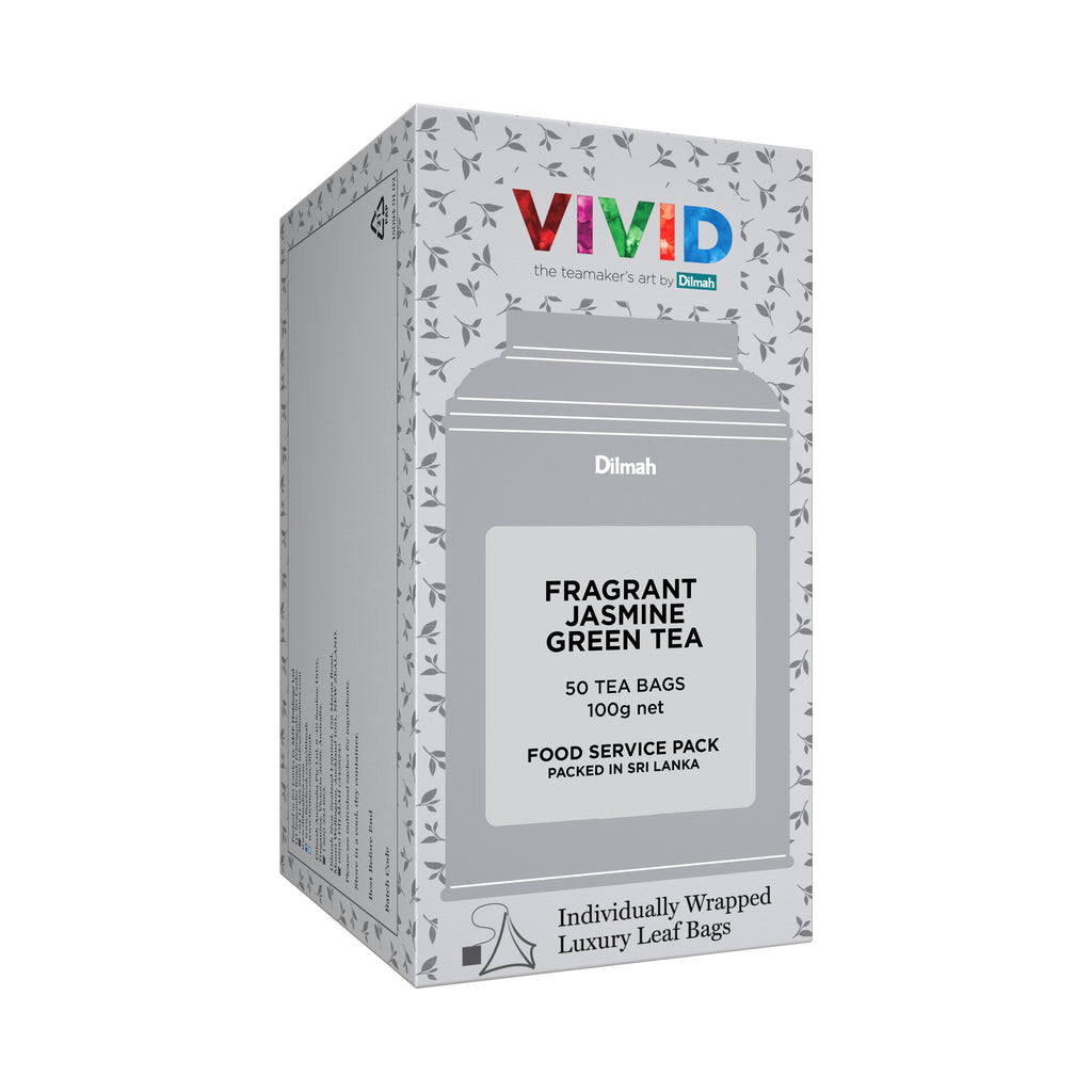 Vivid Fragrant Jasmine Green Tea 50 Leaf Tea Bags (Individually Wrap